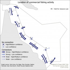 Location of commercial fishing activity