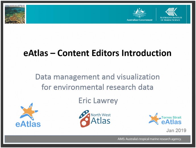 eAtlas introduction for content editors - 2019-01