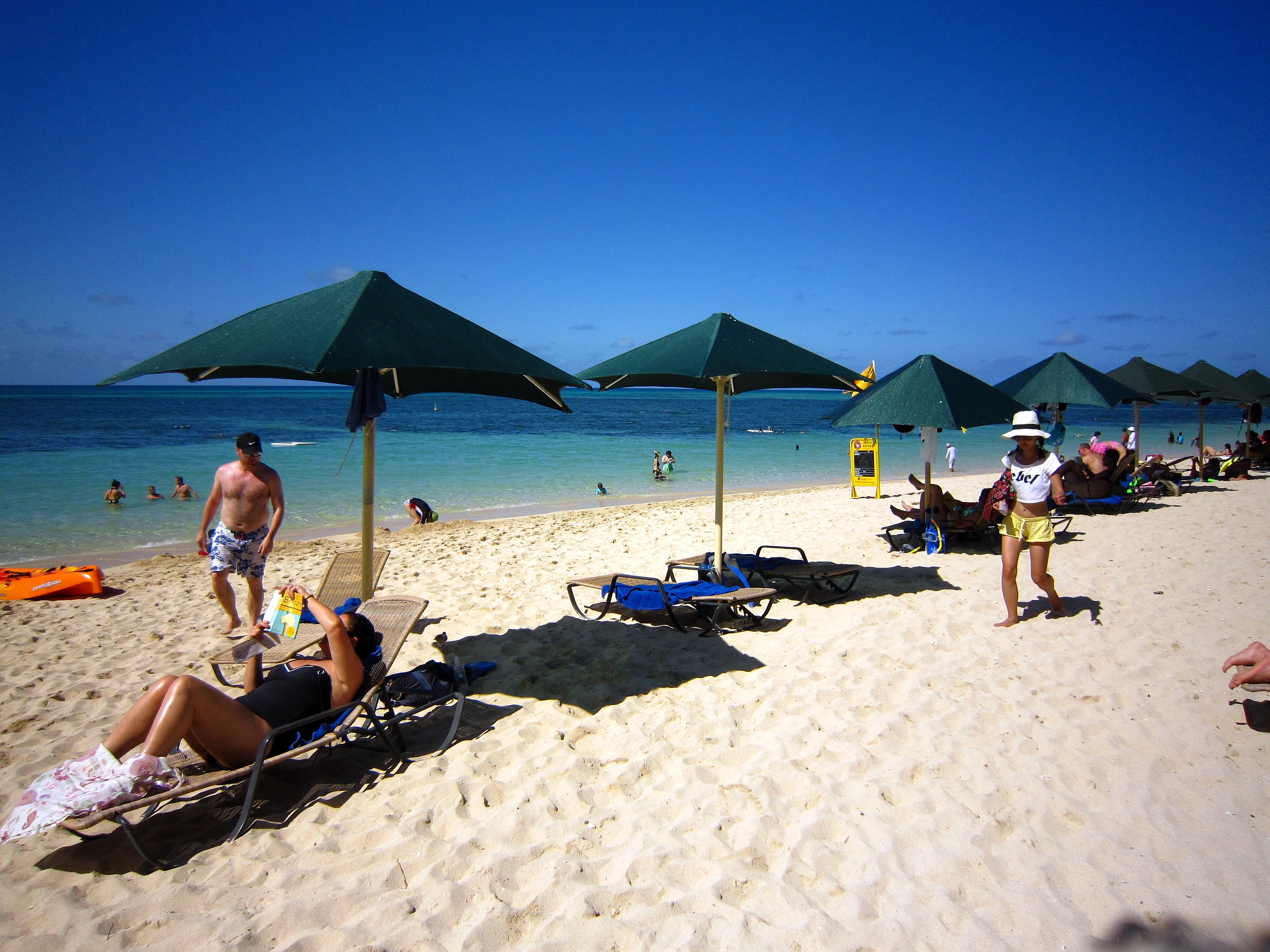 Tourist umbrellas
