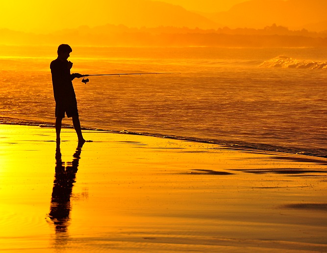 Recreational beach fisher C Matt Curnock