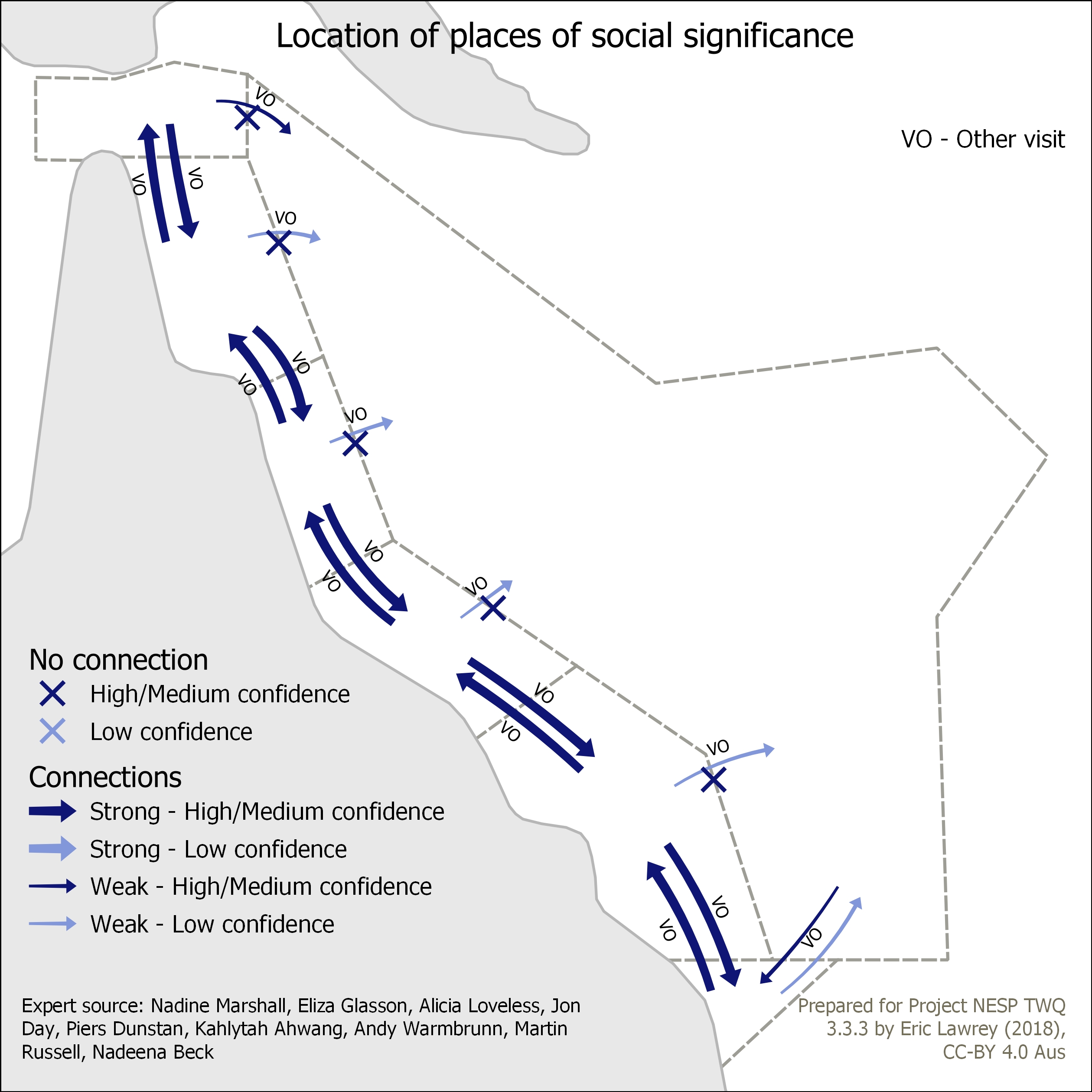 Location of places of social significance
