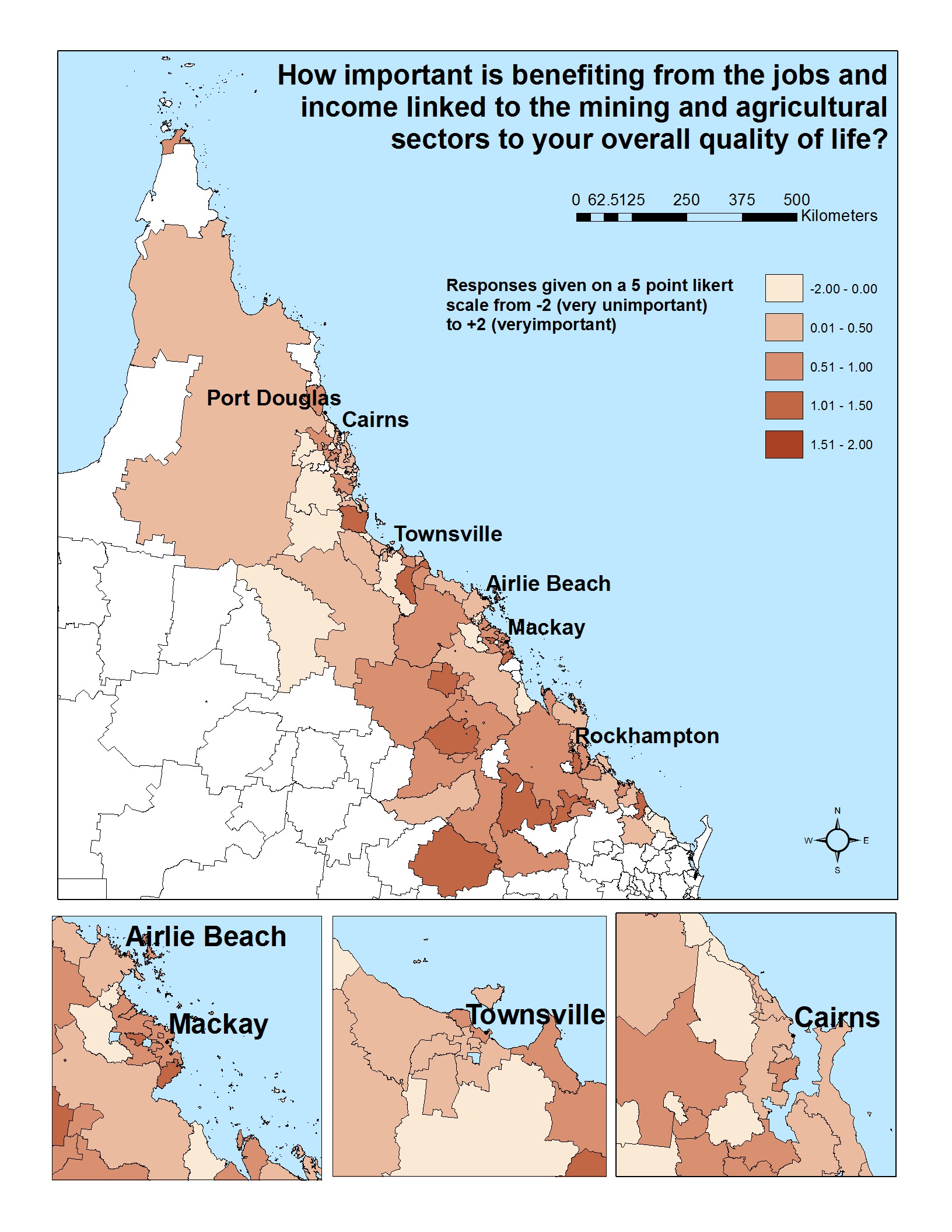 How important is benefiting from the jobs and income linked to the mining and agricultural sectors to your overall quality of life?