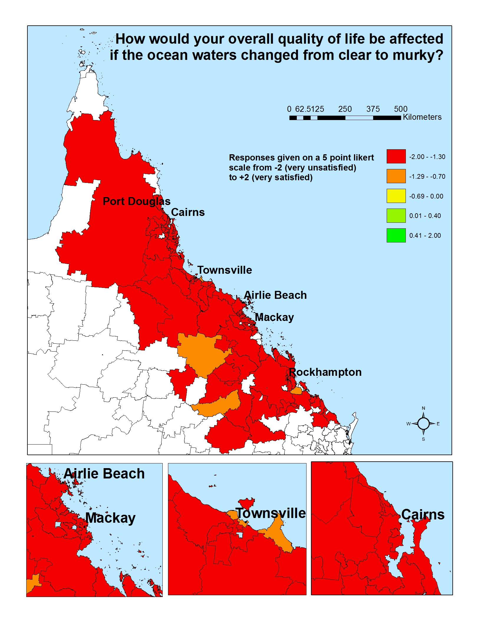 How would your overall quality of life be affected if the ocean water changed from clear to murky?
