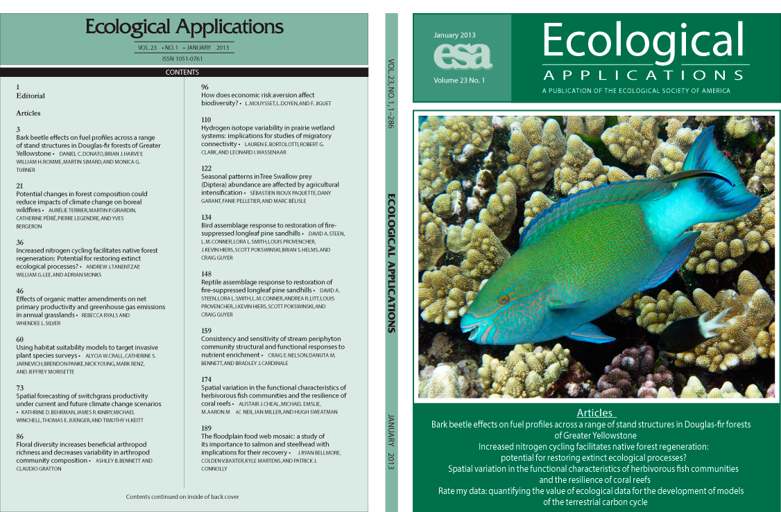 Cheal Et Al 2013 Ecol Apps Cover