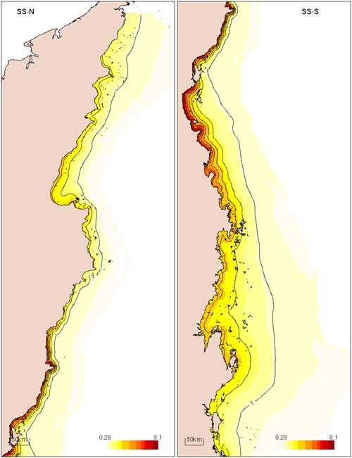 Distribution of suspended solids