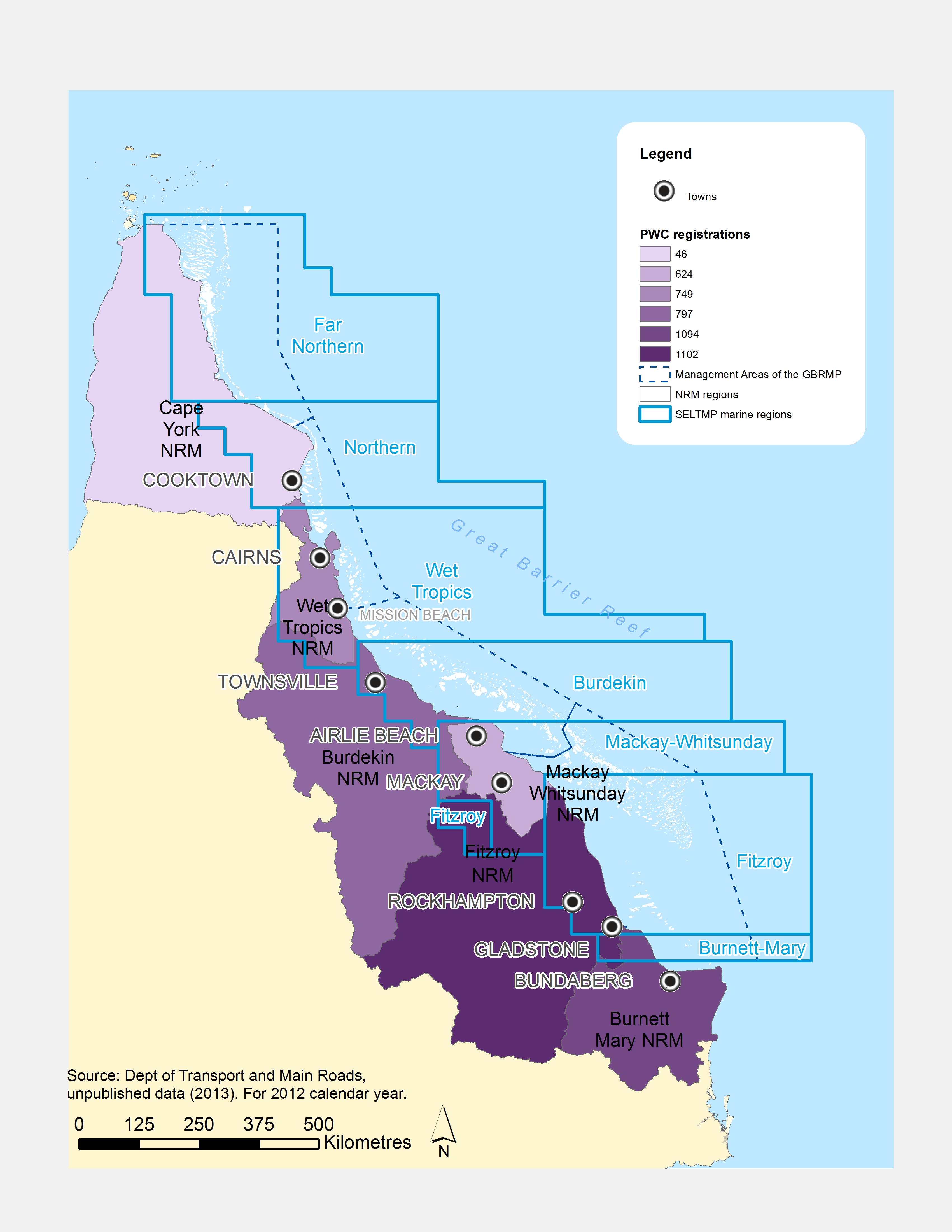 Number of PWC registrations in Qld