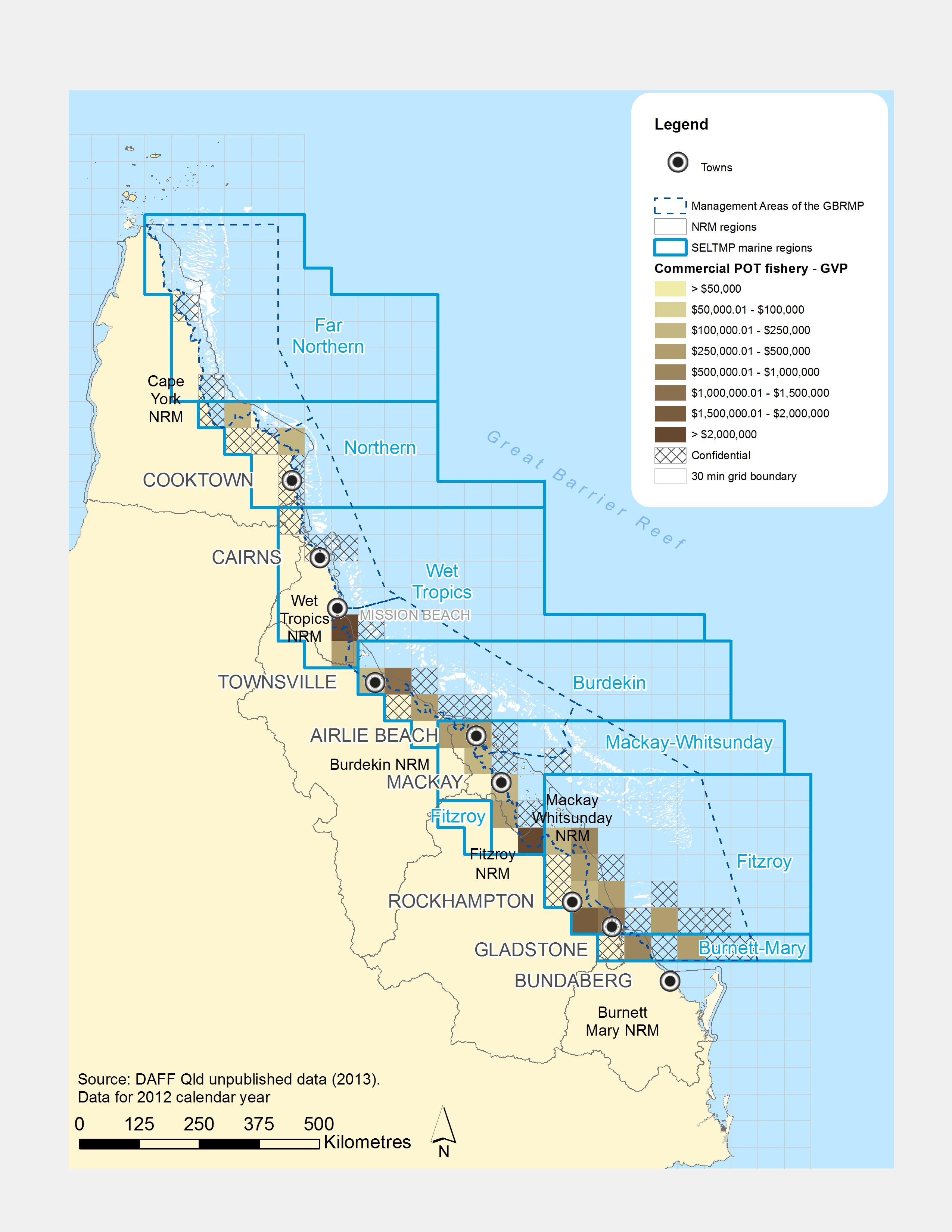 Commercial pot fishing GVP in the GBR