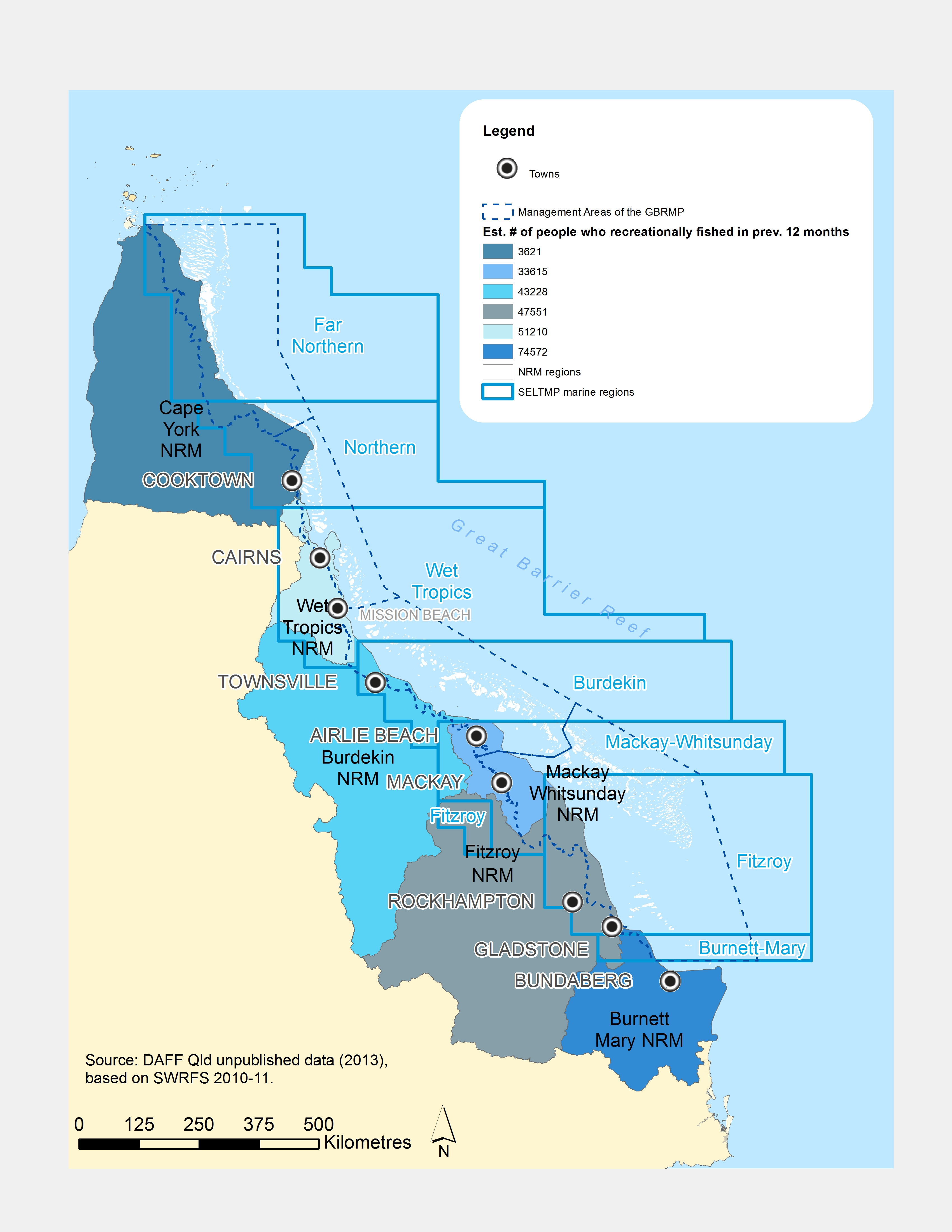 Number of people who recreationally fished in Qld within a year