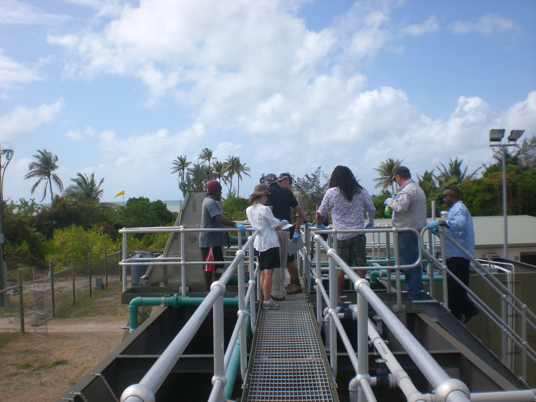 Sewage treatment plant inspection on Masig Islang, August 2012