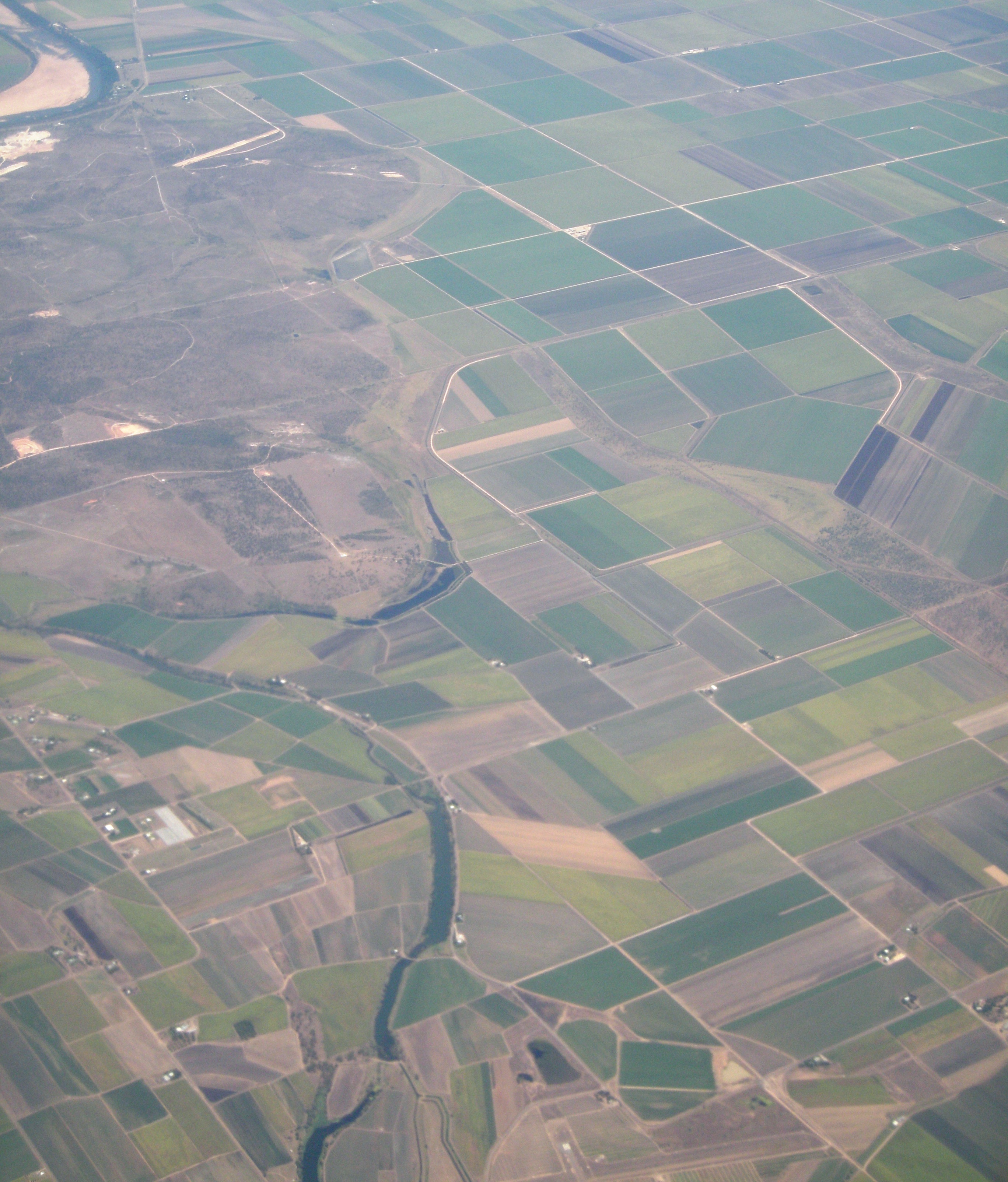 Sugar cane fields in the Great Barrier Reef coastal zone