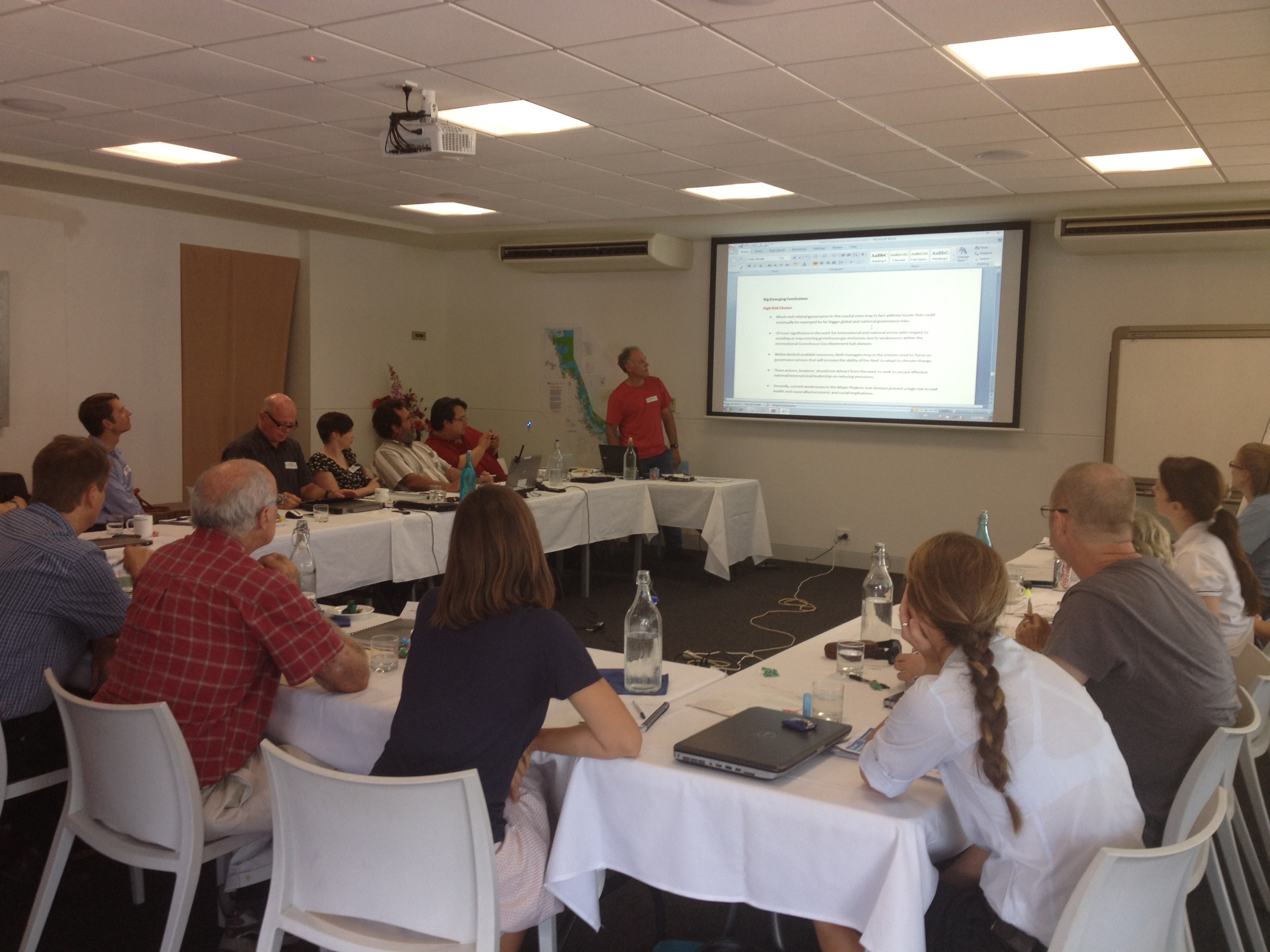 Allan Dale presenting the first reference group meeting for project 9.4
