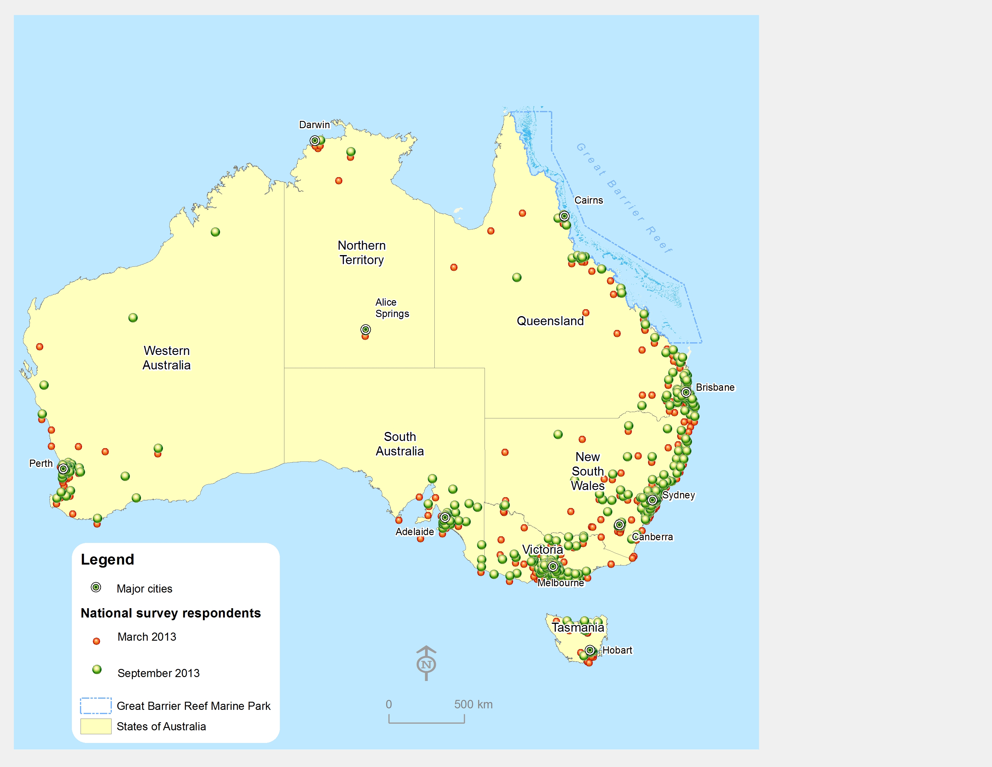 SELTMP 2013 National Survey Respondents Survey Locations