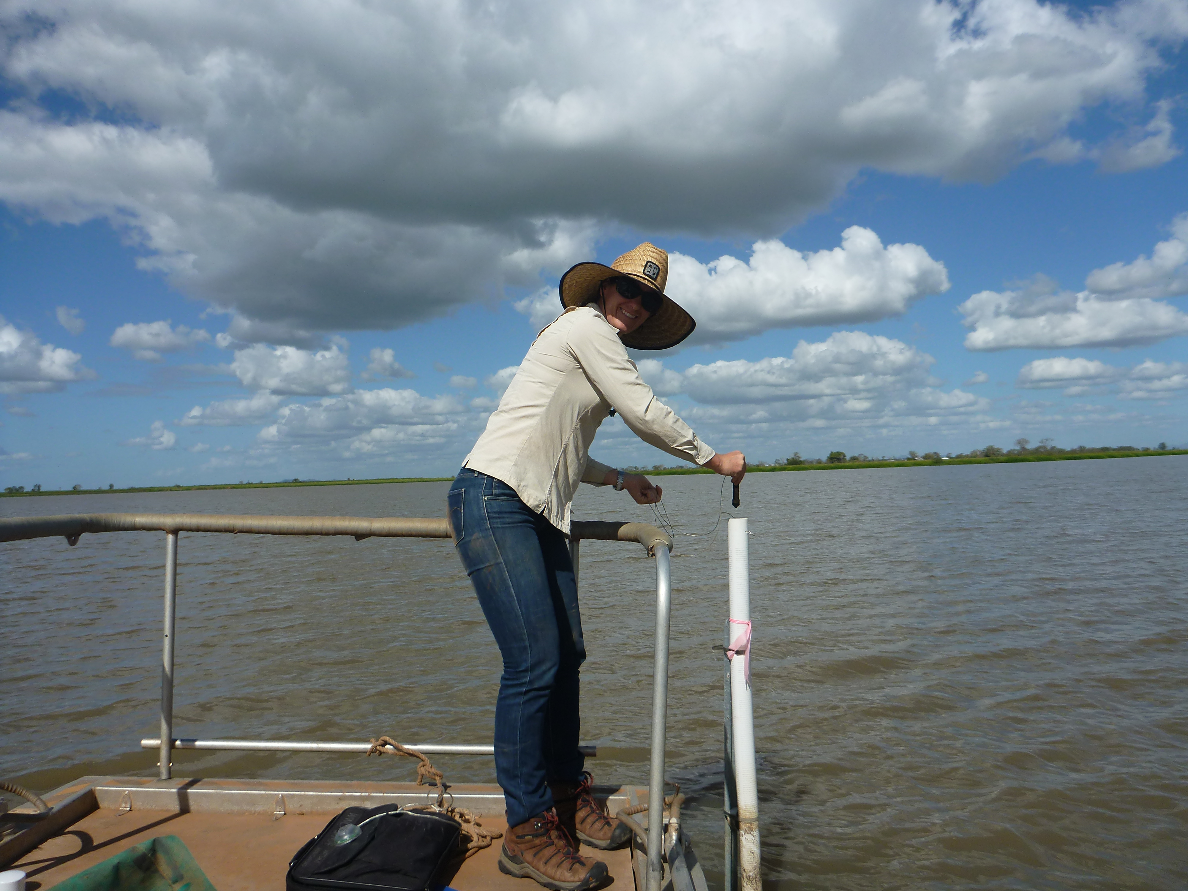 Deploying high frequency logger into coastal wetland