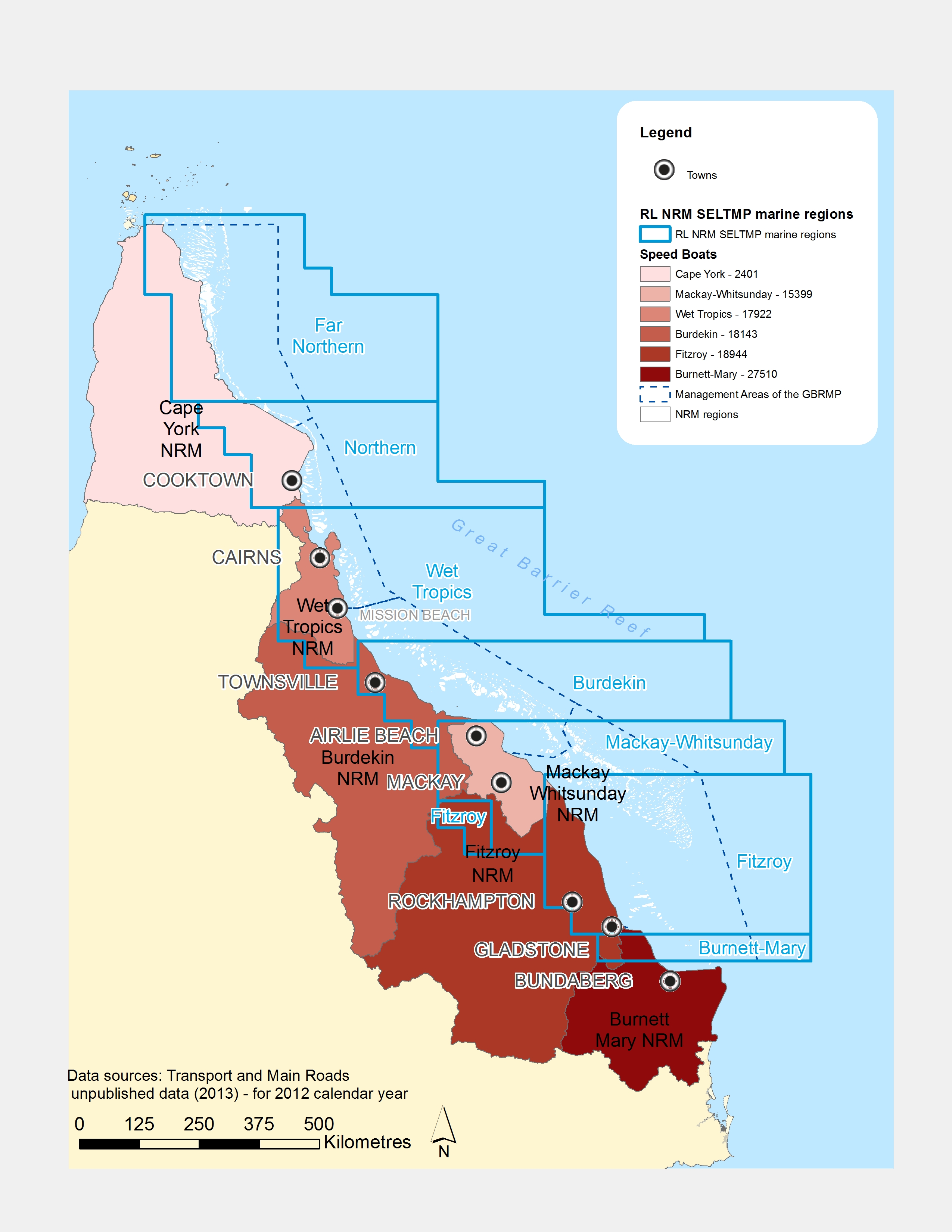 Number of speed boat registration in Qld