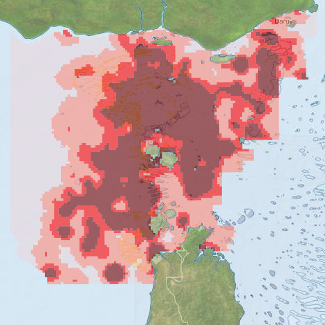 Dugong Relative Density in Torres Strait (Interactive map preview)