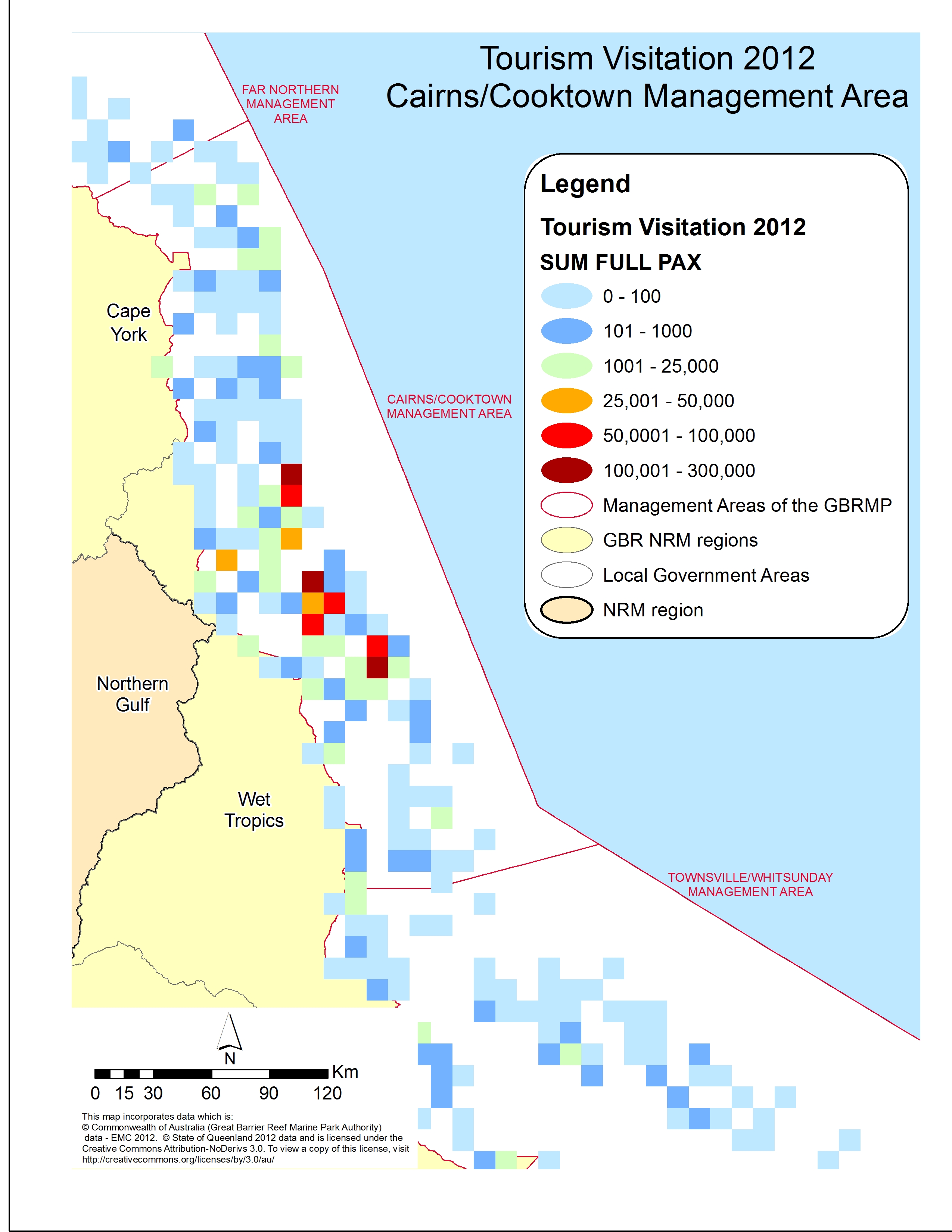 Visited location in the GBR, between Cairns and Cooktown