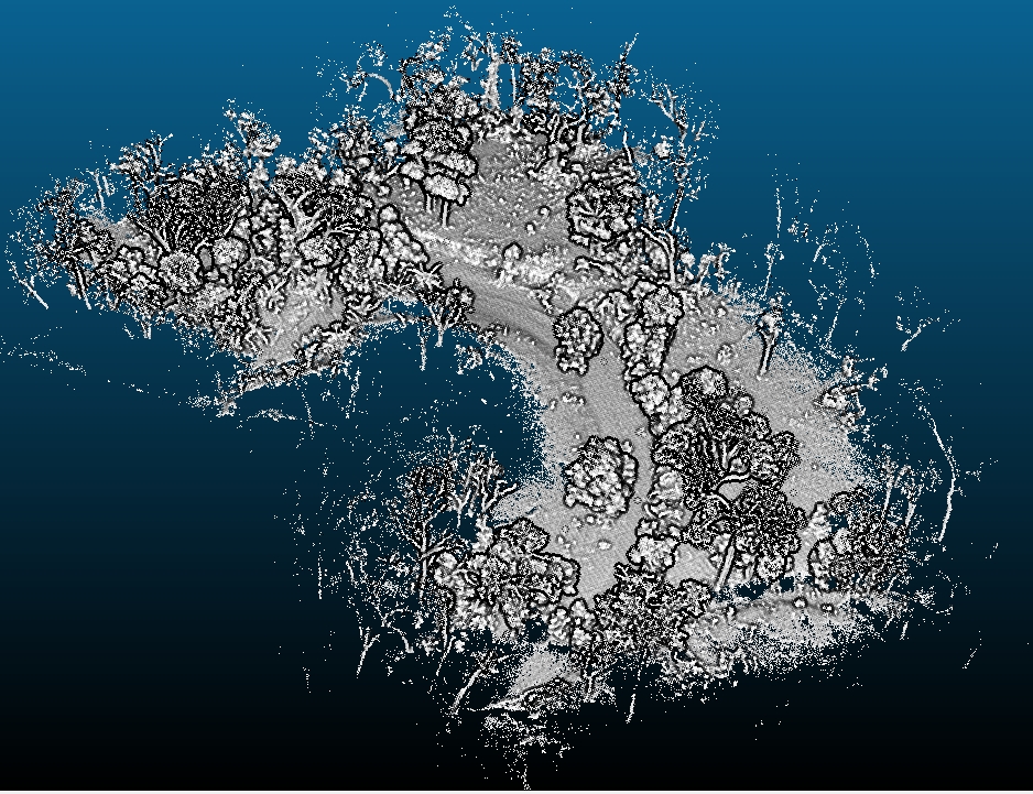 Zebedee scan of a bank