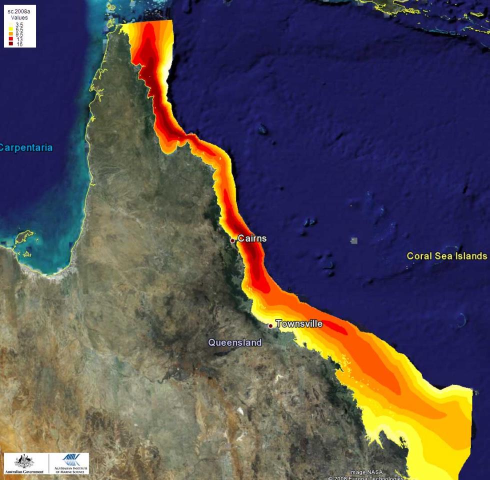 Octocoral distribution