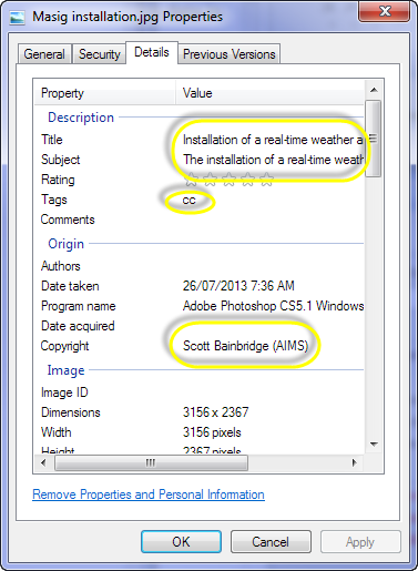 Photo Metadata In Exif Windows Explorer