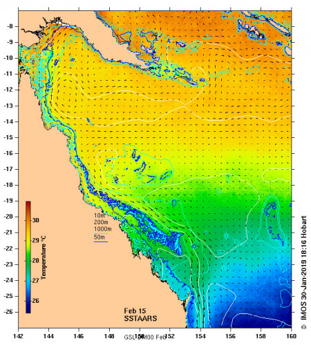 Sea Surface Temperature Climatology 15 February