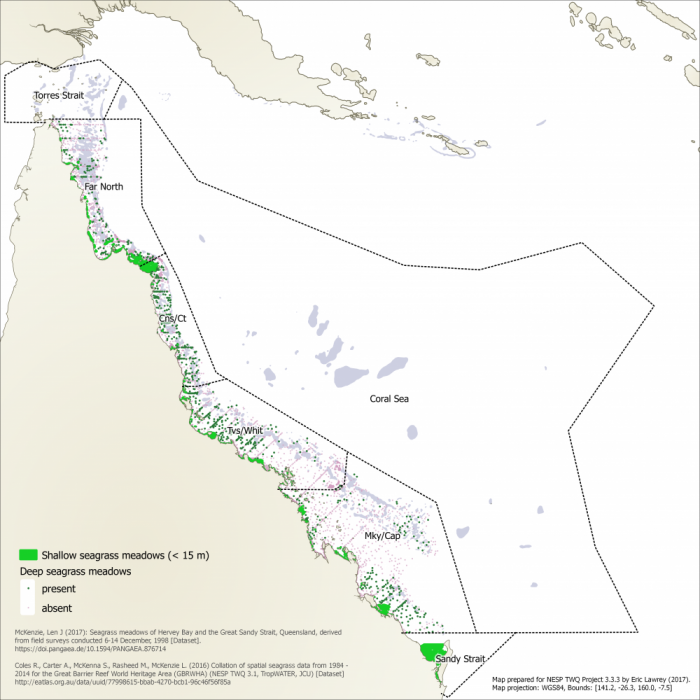 Seagrass distribution on the GBR