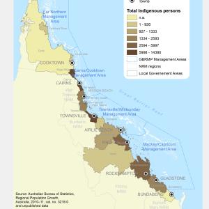 GBR Coastal Communities Number of Indigenous Residents by LGA 2012 (ABS data)