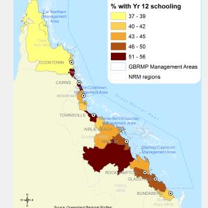 Population with a Year 12 Qualification (%)