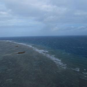 Twin Island - Aerial view of reef flat