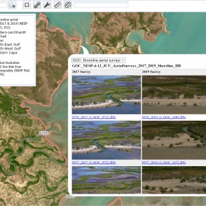 Interactive map of the aerial shoreline imagery.