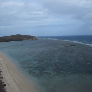 Twin Island - Aerial view of reef flat