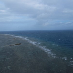 Twin Island - Aerial view of reef flat