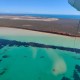 Shark Bay coastal waters from aerial perspective