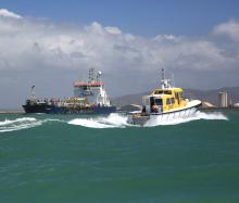Trailing Suction Hopper Dredge  Brisbane at the entrance to the Port of Townsville