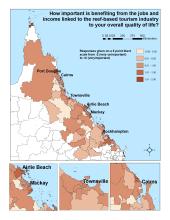 How important is benefiting from the jobs and income linked to the reef-based tourism industry to your overall quality of life?
