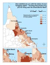 How satisfied are you with the status of your "bragging rights" - knowing that people envy you for living near the Great Barrier Reef?