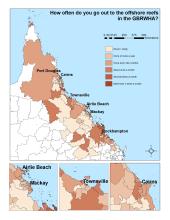 How often do you go out to the offshore reefs in the GBRWHA?