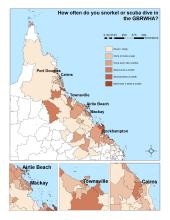 How often do you go sailing, kayaking, windsurfing etc in the GBRWHA?