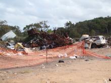 Scrap metal storage on Badu Island, August 2012