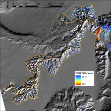 Bowen catchment LiDAR DEM of difference