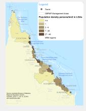Population density in Qld (in persons/km²)