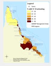 Population with a Year 12 Qualification (%)
