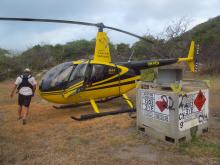 Dauan Island - Helicopter refueling