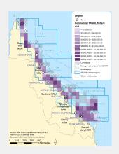 Commercial TRAWL Fishing GVP within GBR fishing grids in 2013.