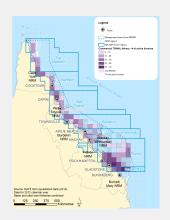 Number of active commercial trawl fishing licences in the GBR