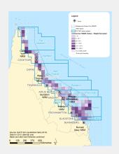 Total weight for commercial trawl fishing in the GBR (in tonnes)