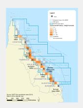 Total weight for commercial net fishing in the GBR (in tonnes)