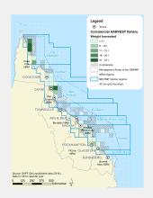 Commercial Fishing (Harvest) by Weight by NRM Regions 2013