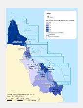 Percentage of people who recreationally fished in Qld within a year