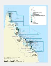 Number of days of effort for commercial harvest fishery in the GBR