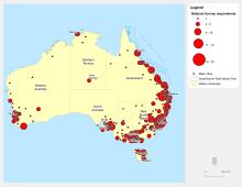 SELTMP 2013 National Survey Respondents Density of Respondents by Location